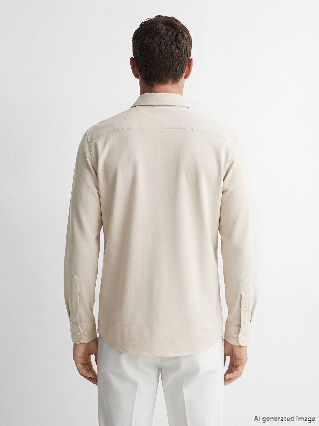 Kahverengi Slim Fit Oxford Erkek Gömlek-3