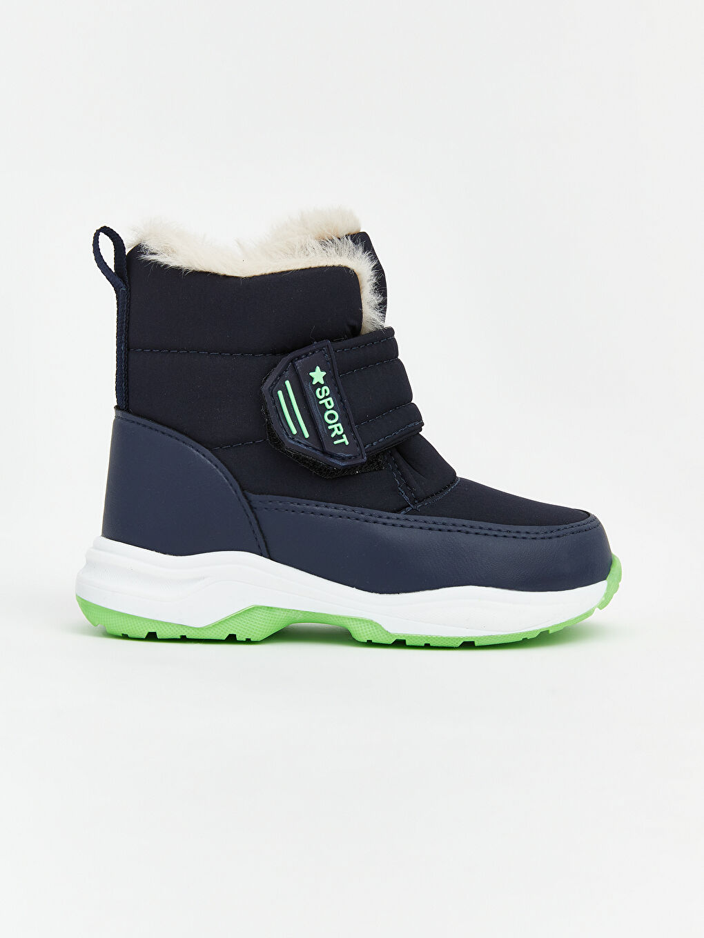 Lacivert İçi Kürklü Erkek Bebek Bot-1