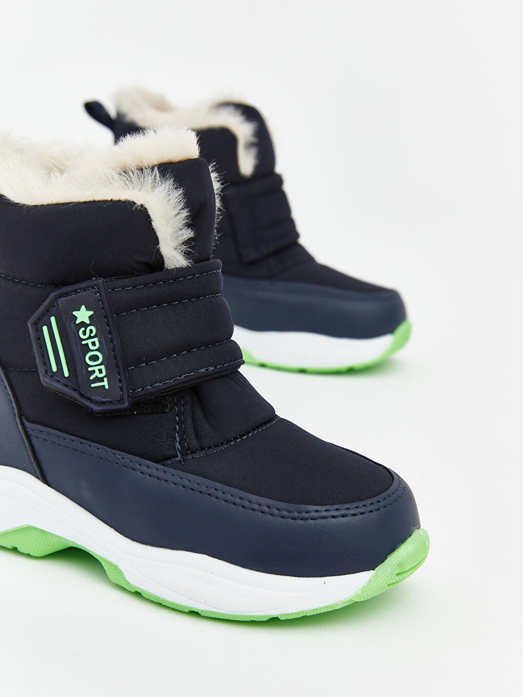 Lacivert İçi Kürklü Erkek Bebek Bot-2