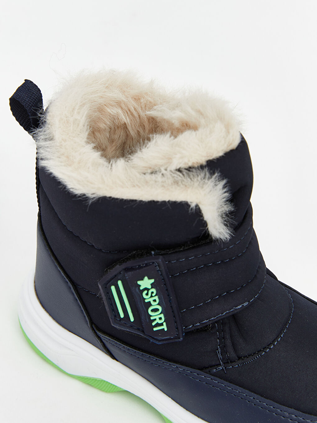 Lacivert İçi Kürklü Erkek Bebek Bot-5