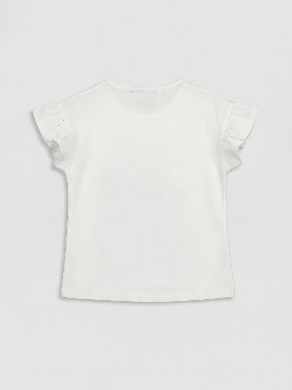 Ekru Bisiklet Yaka Gabby's Dollhouse Baskılı Kız Çocuk Tişört-1