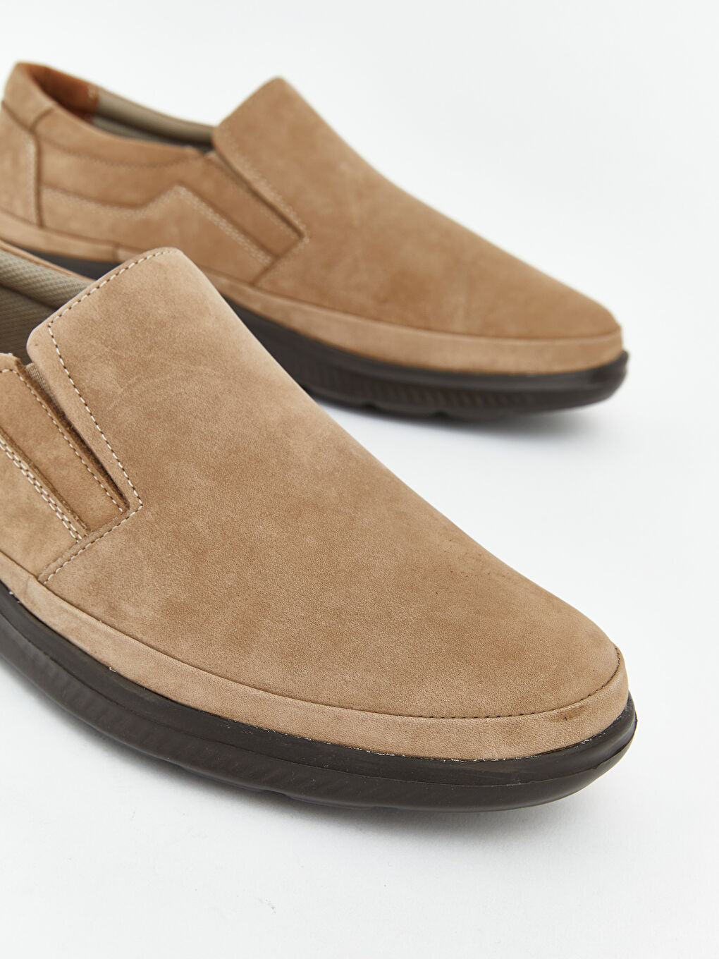 Bej Süet Görünümlü Erkek Klasik Ayakkabı-2