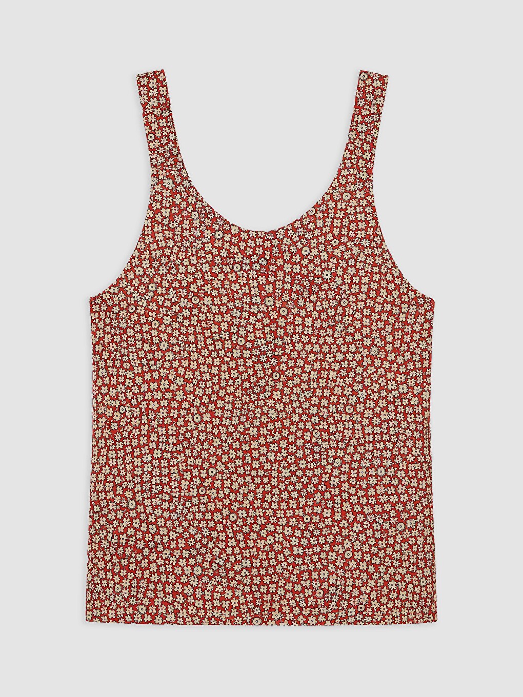 Bluza S Cvjetnim Uzorkom I U Izrezom-1