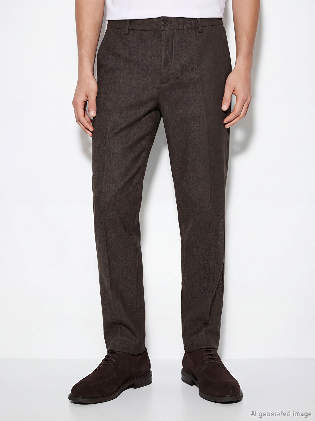 Kahverengi Slim Fit Erkek Pantolon-1