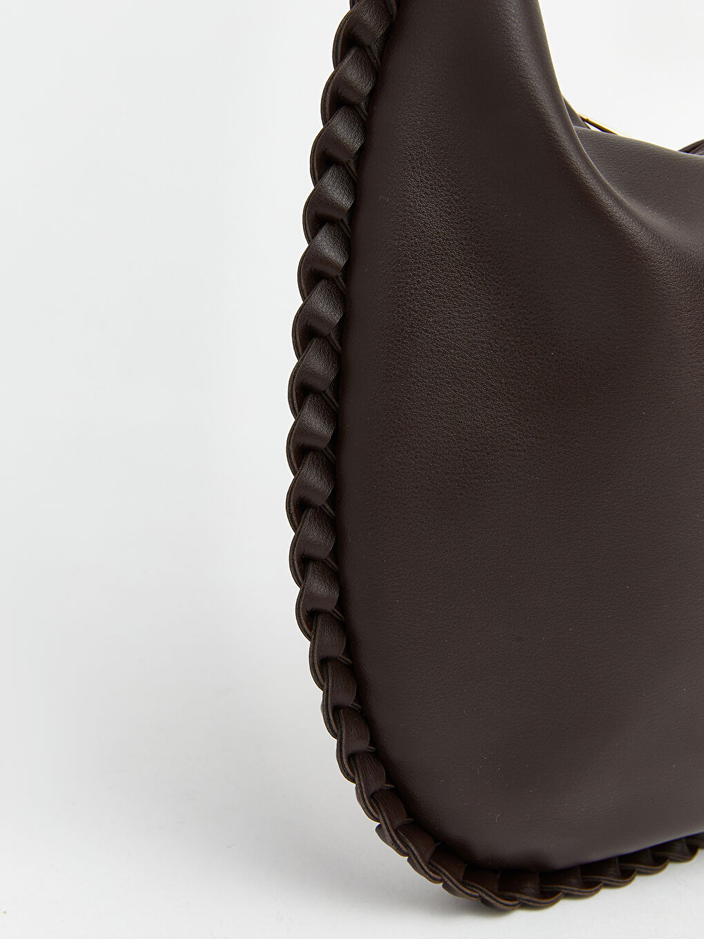 Kahverengi Deri Görünümlü Kadın Omuz Çantası-2