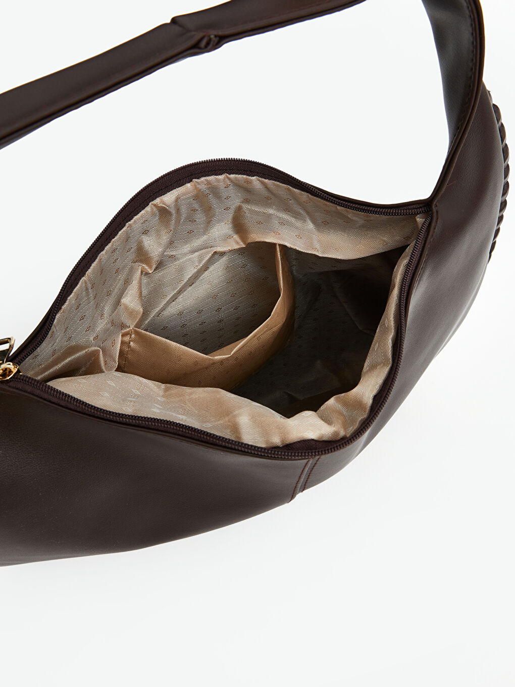 Kahverengi Deri Görünümlü Kadın Omuz Çantası-3