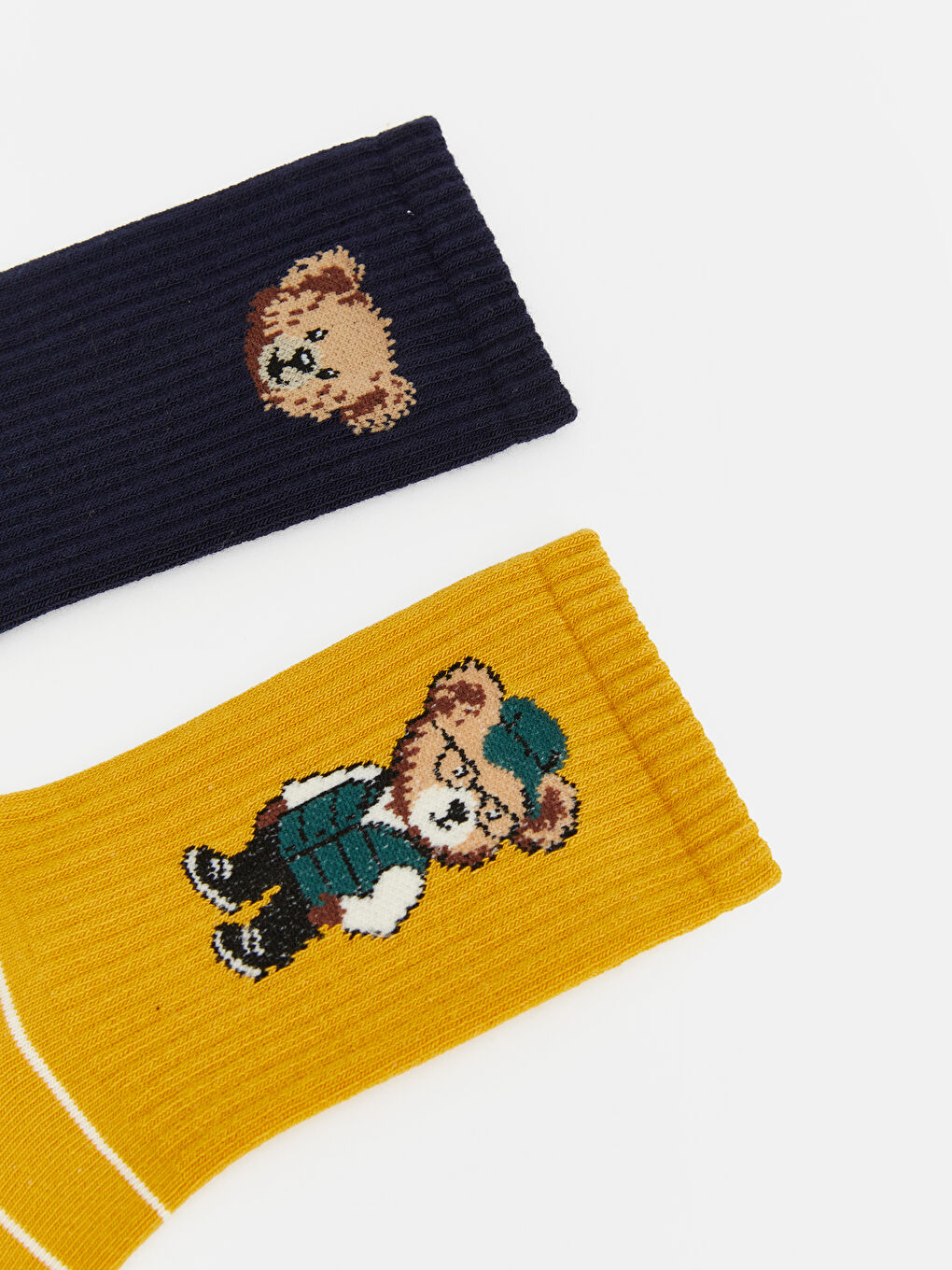 Karışık Ayı Nakışlı Erkek Çocuk Soket Çorap 5'li -1