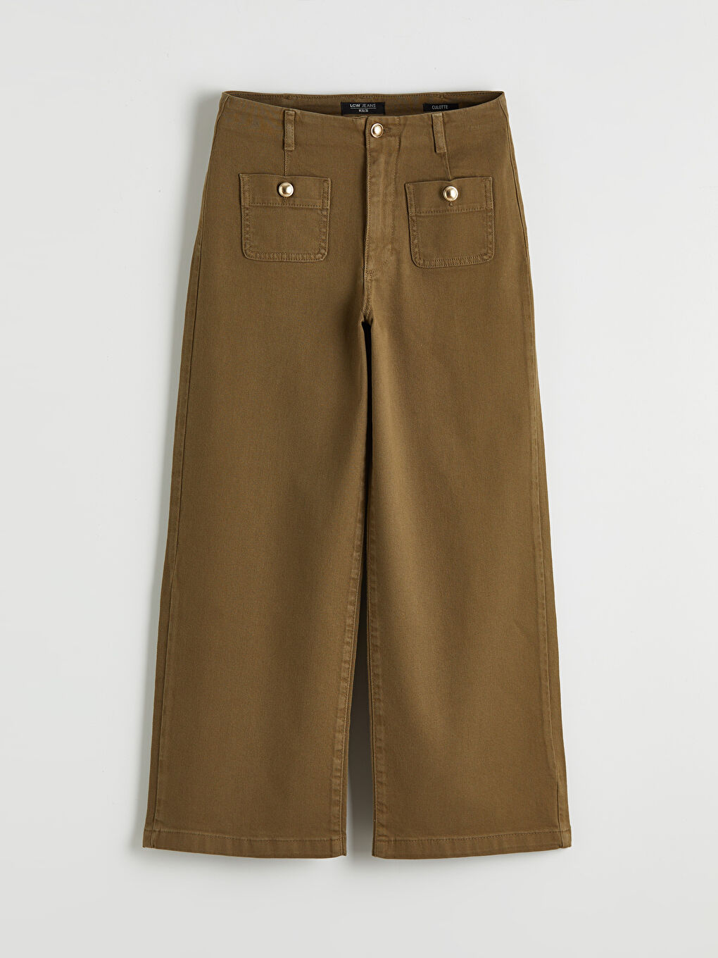 Haki Wideleg Kadın Jean Pantolon	-4