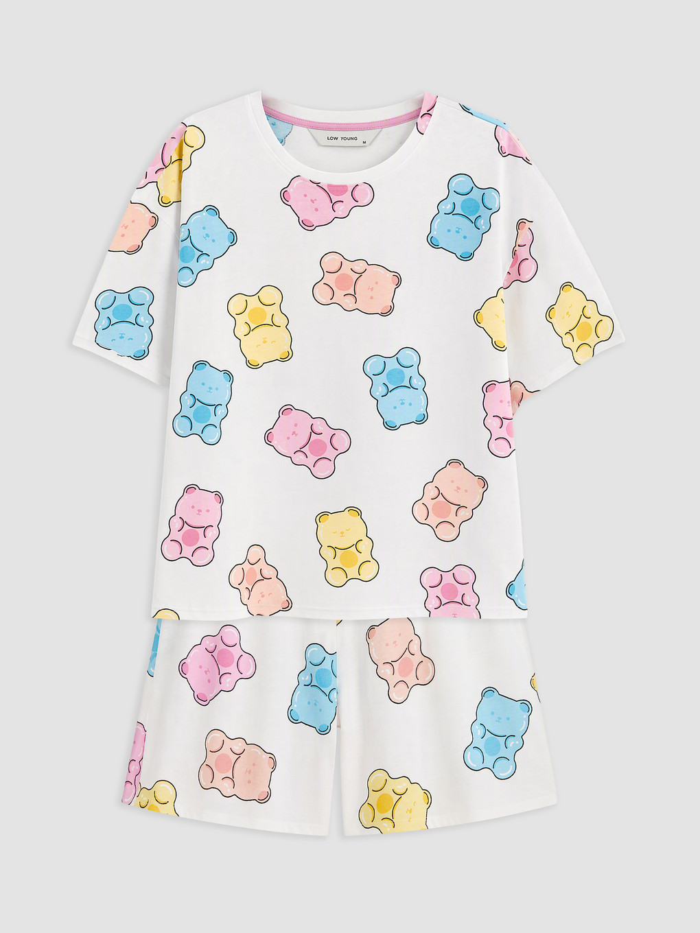 Woman Ecru Shortie Pyjama Set