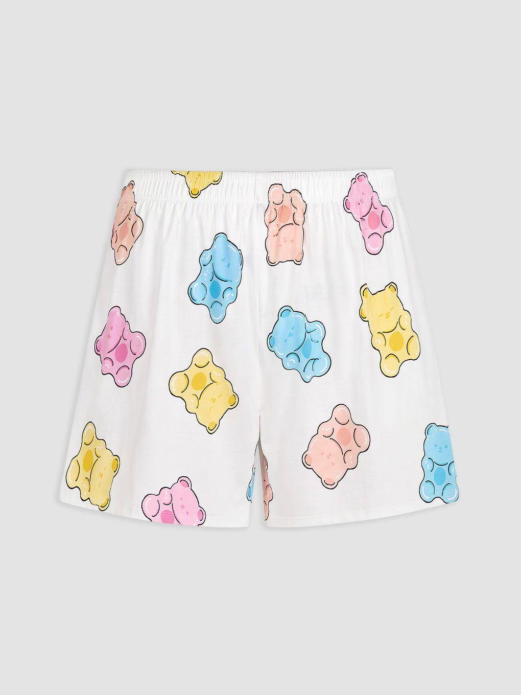 Woman Ecru Shortie Pyjama Set-4