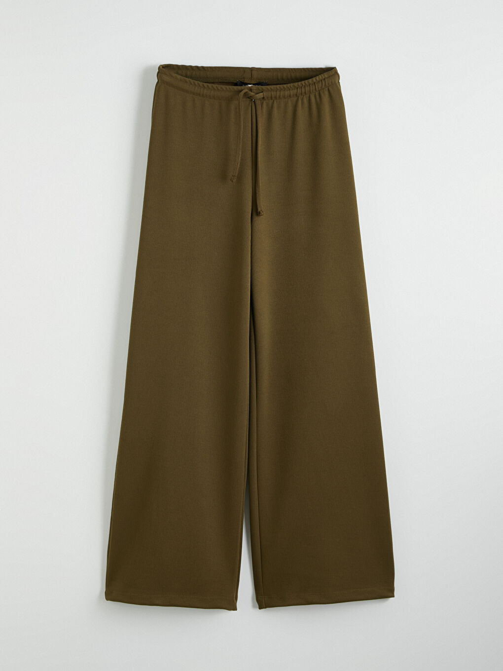 Haki Beli Lastikli Kadın Eşofman Altı