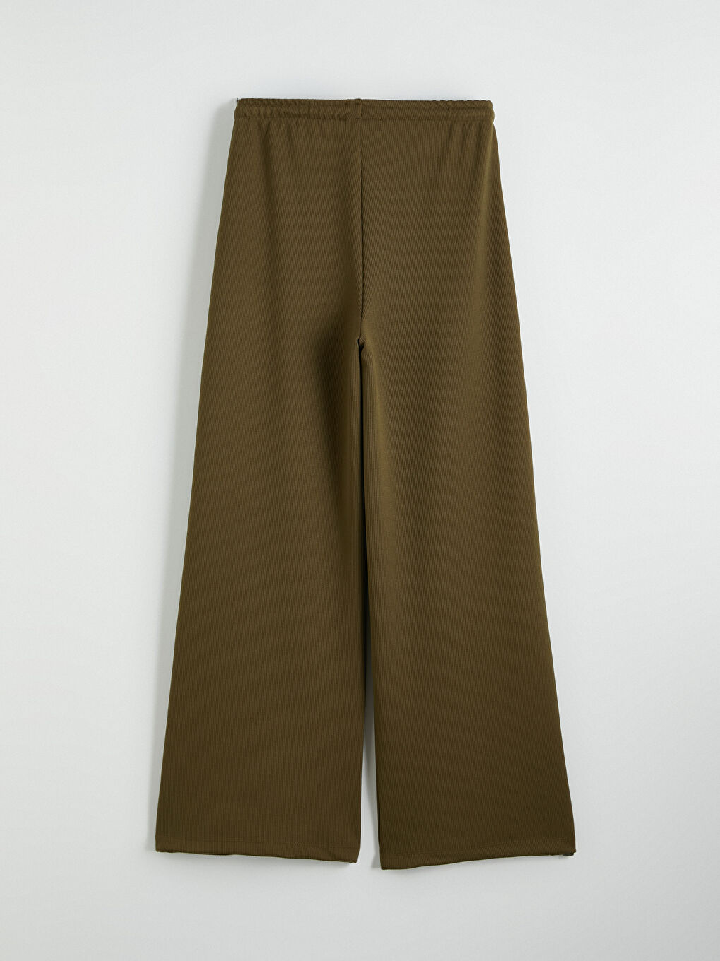 Haki Beli Lastikli Kadın Eşofman Altı-2