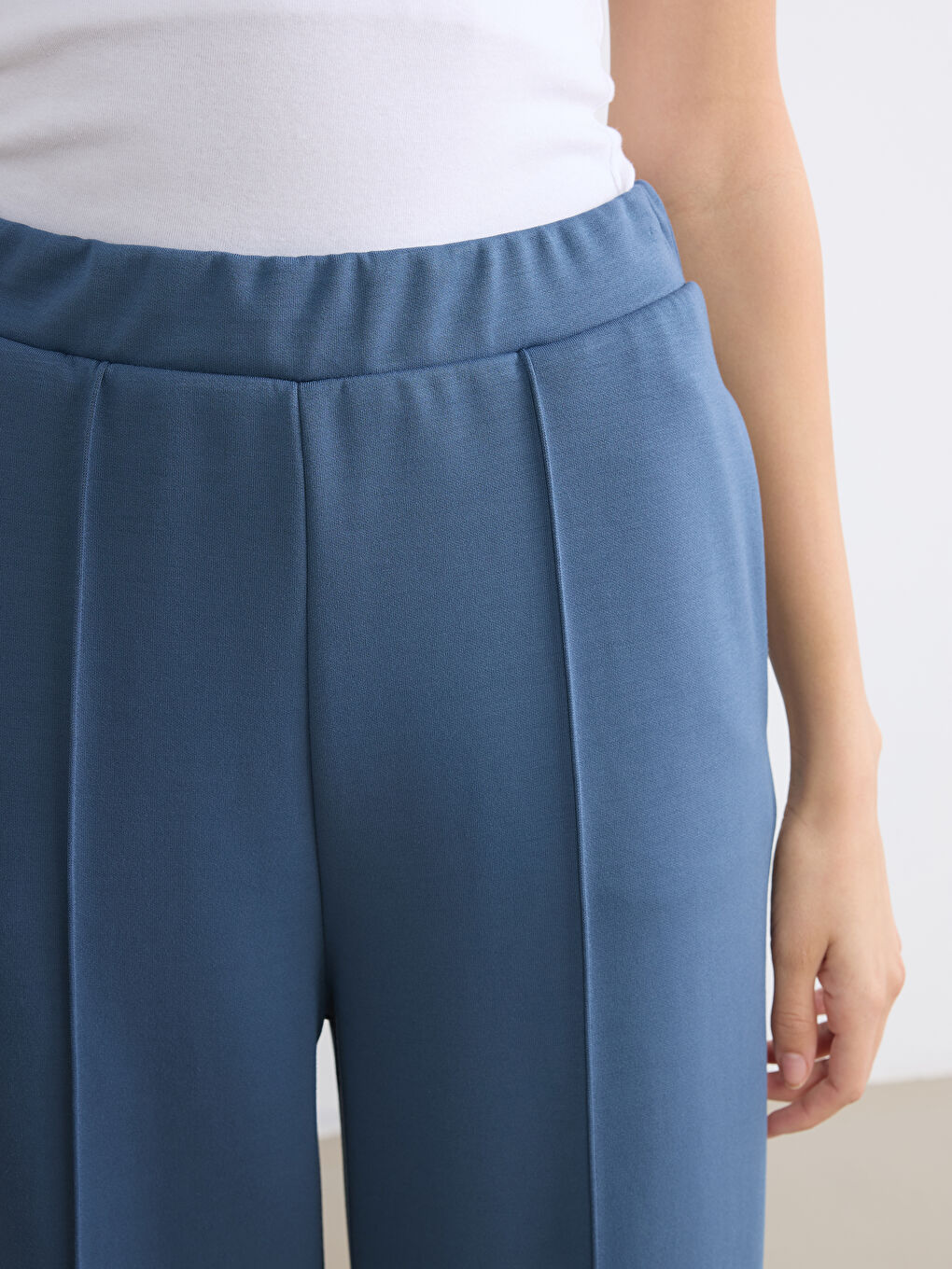 İndigo Beli Lastikli Soft Touch Kadın Eşofman Altı-2