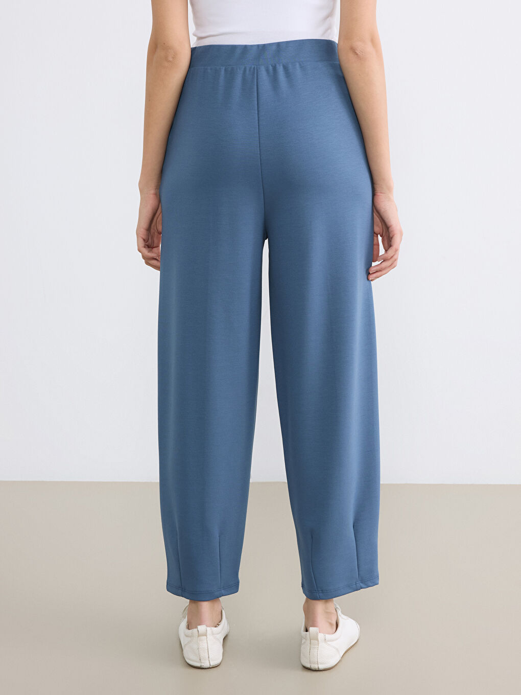 İndigo Beli Lastikli Soft Touch Kadın Eşofman Altı-3