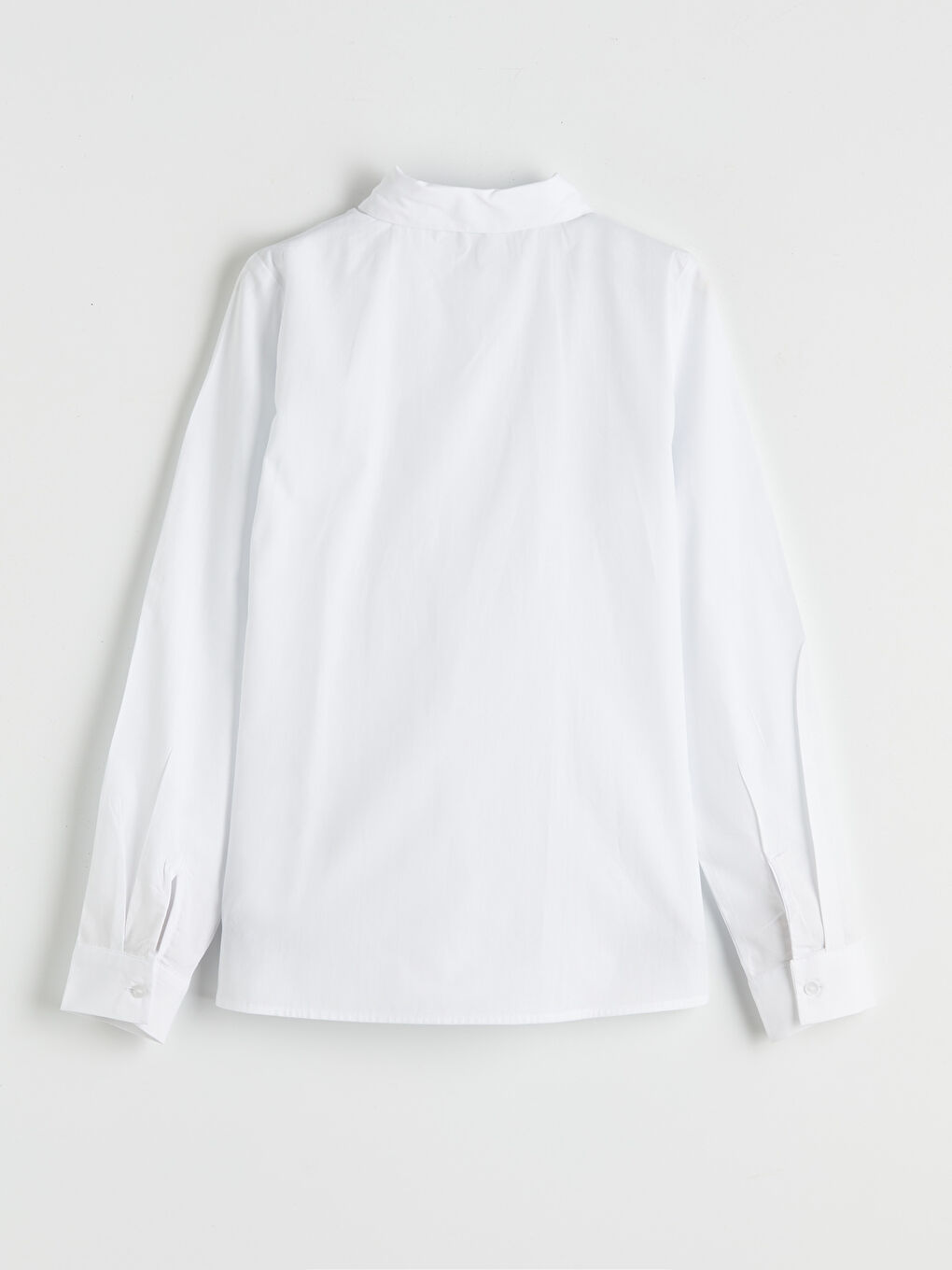 Beyaz Kız Çocuk Triko Süveter ve Gömlek-4