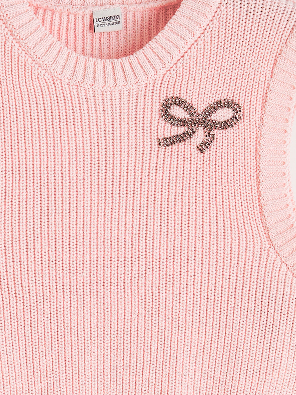 Beyaz Kız Çocuk Triko Süveter ve Gömlek-5