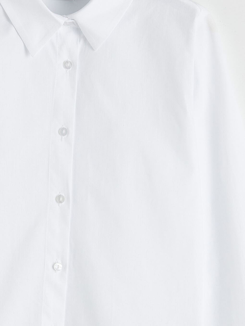 Beyaz Kız Çocuk Triko Süveter ve Gömlek-6