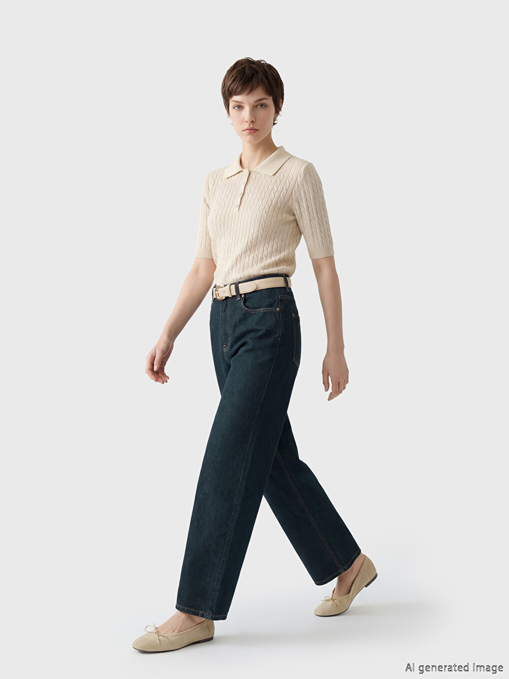 Lacivert Petite Baggy Fit Kadın Jean Pantolon
