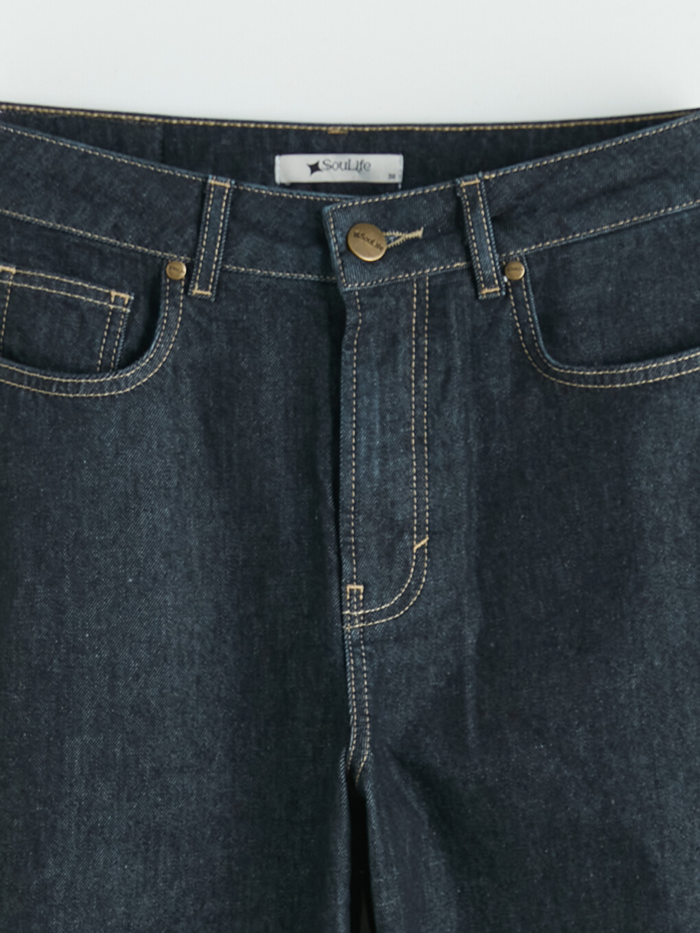 Lacivert Petite Baggy Fit Kadın Jean Pantolon-6
