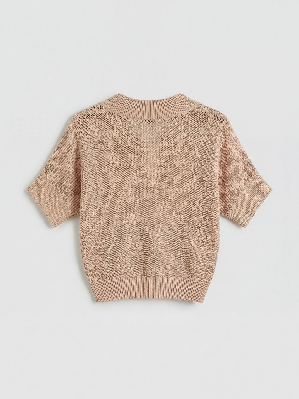 Sarı V Yaka Kadın Triko Kazak	-1