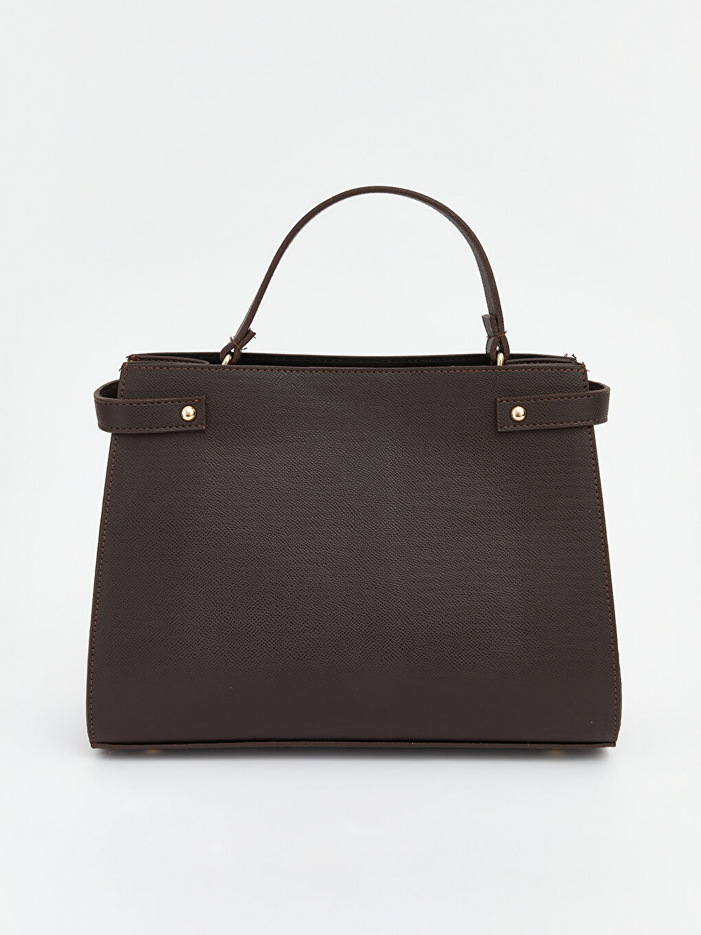 Kahverengi Kilit Detaylı Kadın Omuz Çantası-2