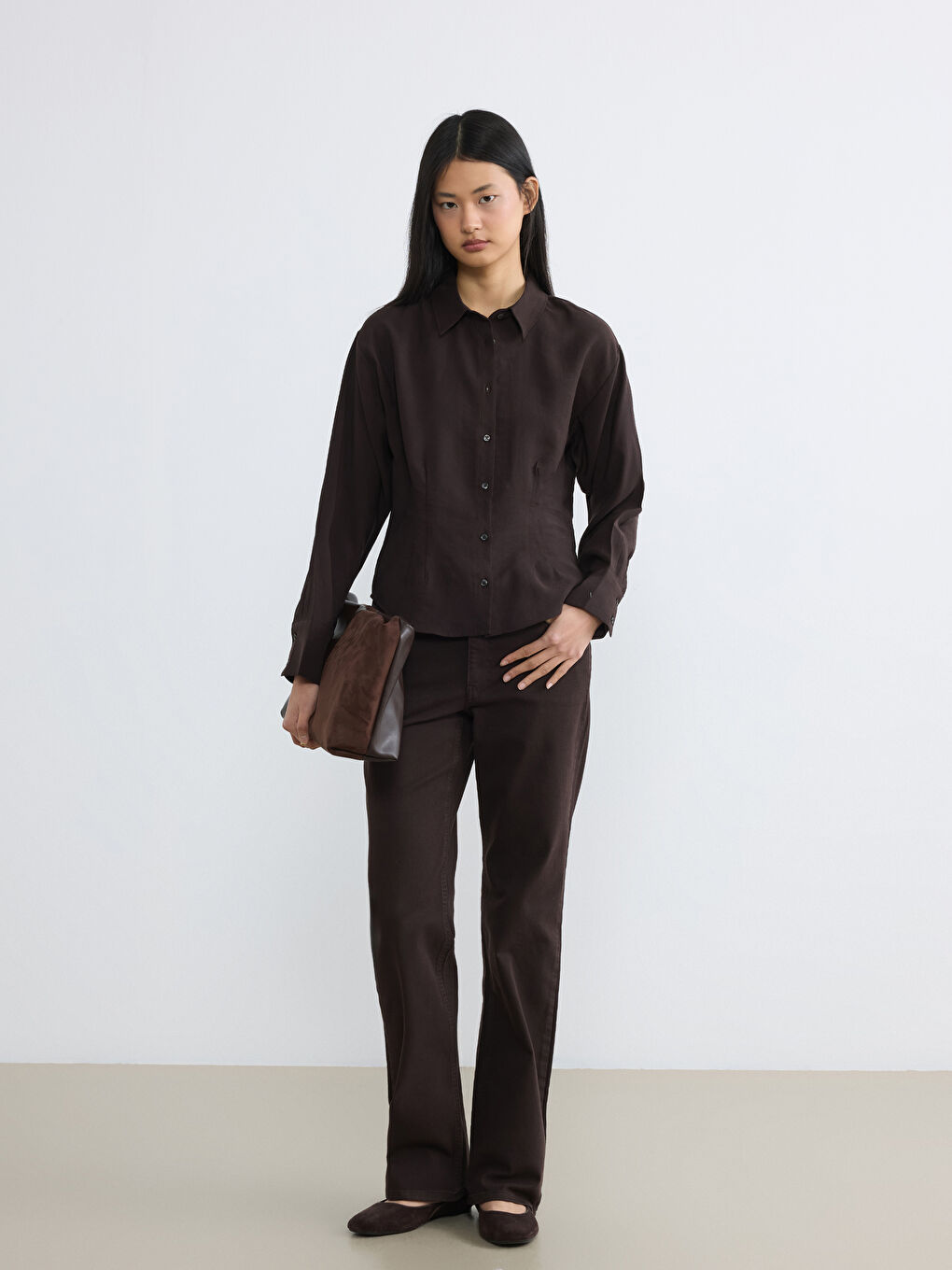 قميص نسائي مكشكش-1