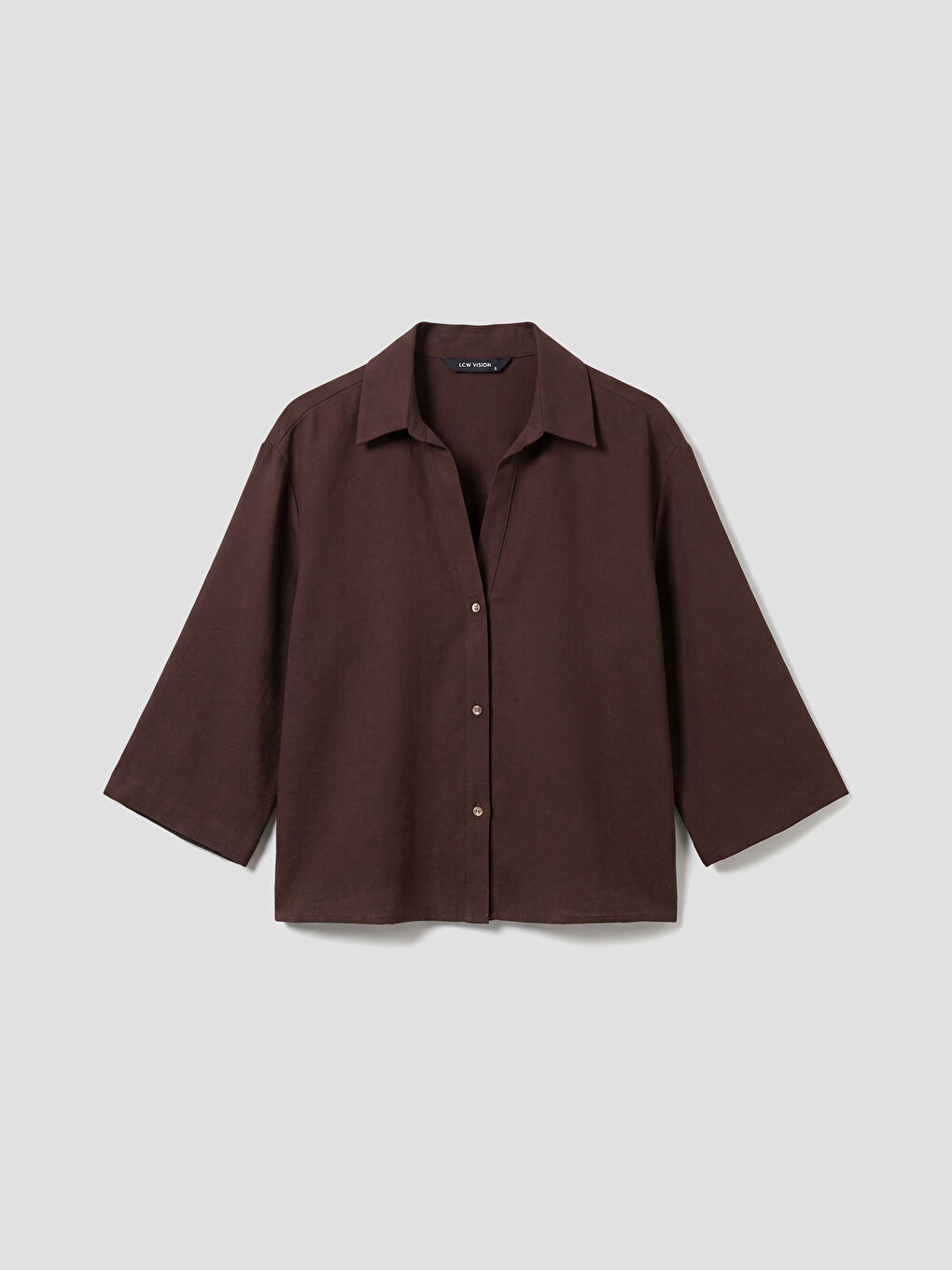 Kahverengi Oversize Kadın Gömlek