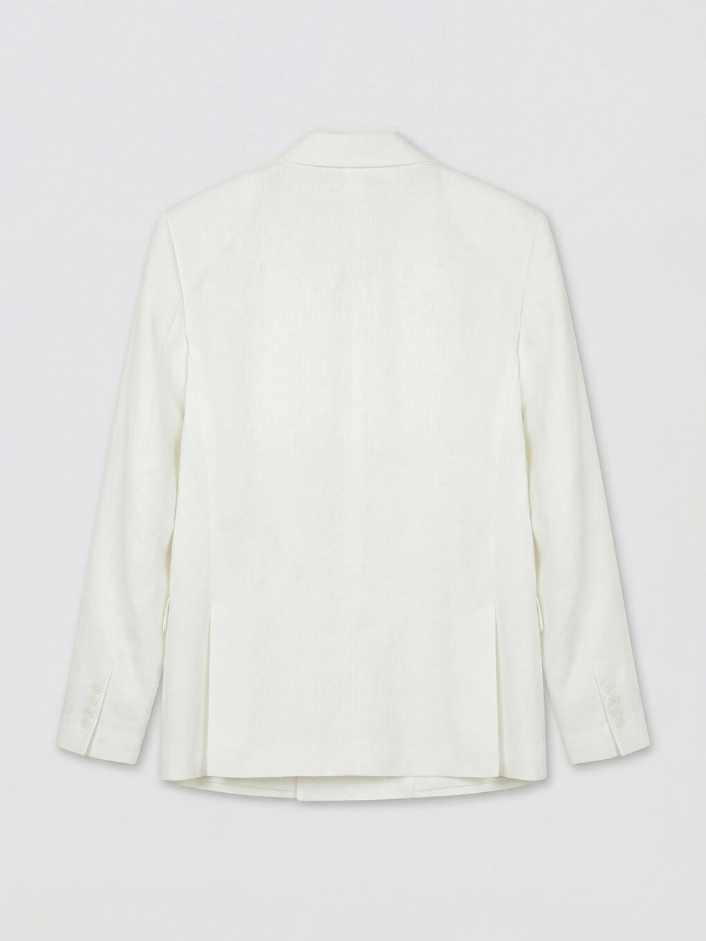 Ekru Standart Kalıp Erkek Keten Blazer Ceket-1