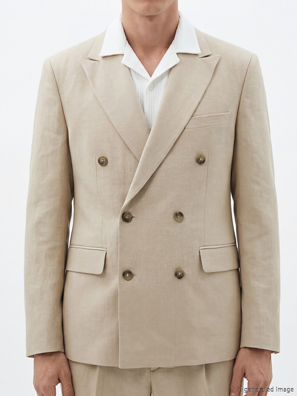 Regular Fit Men's Linen Blazer Jacket-2