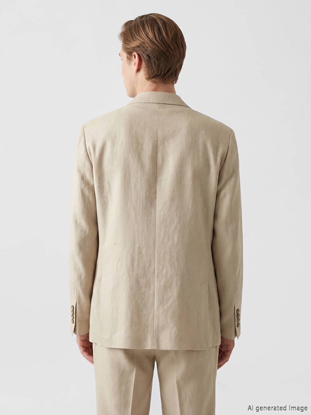 Regular Fit Men's Linen Blazer Jacket-4