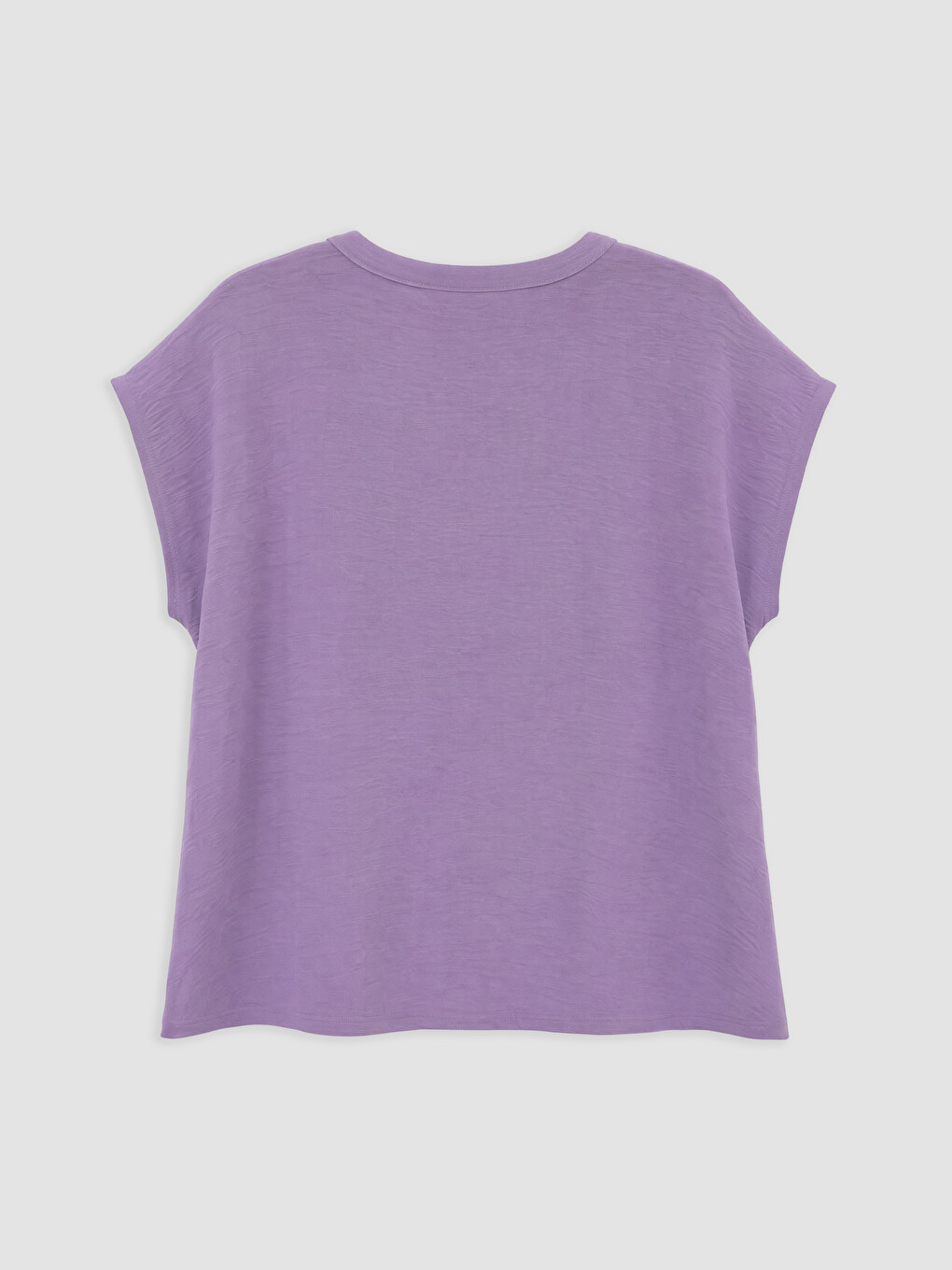 Grandad Collar Short Sleeve Blouse-1