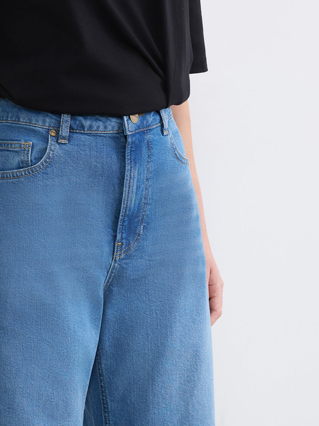 Mavi Petite Wideleg Kadın Jean Pantolon-3