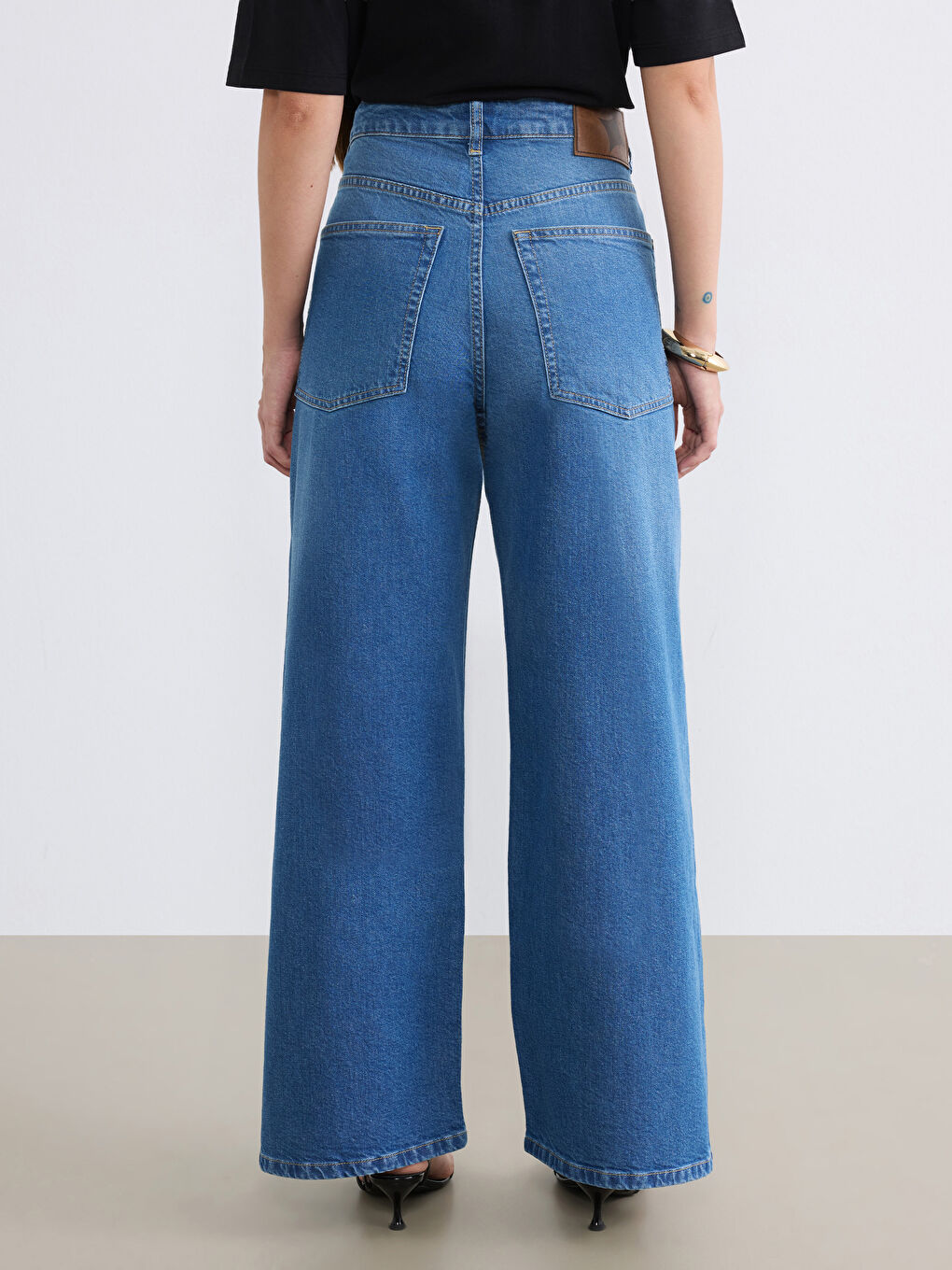 Mavi Petite Wideleg Kadın Jean Pantolon-5