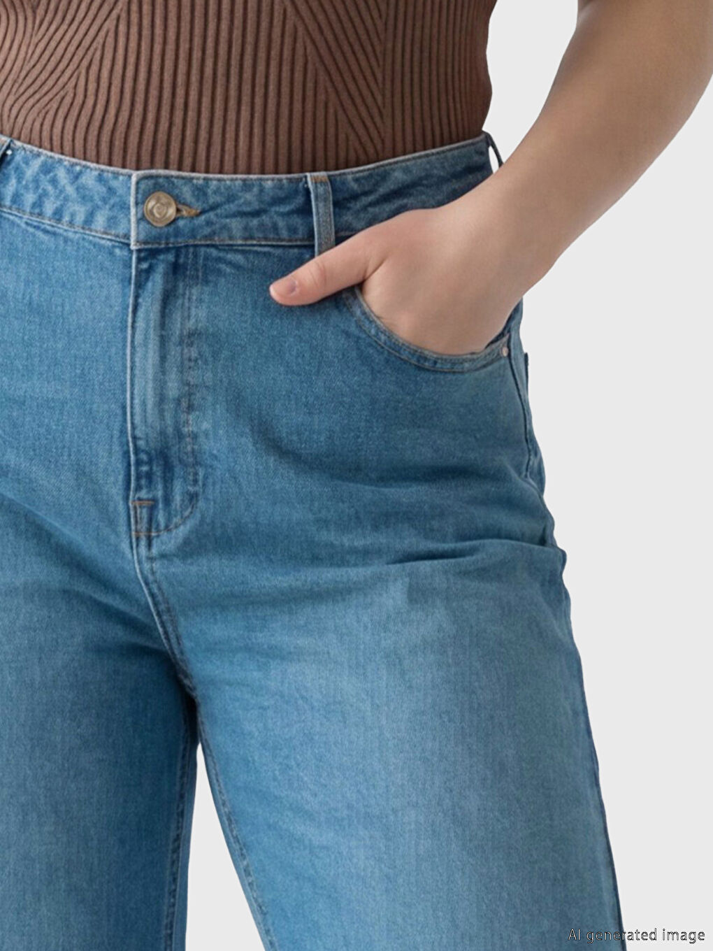 Mavi Petite Wideleg Kadın Jean Pantolon-7