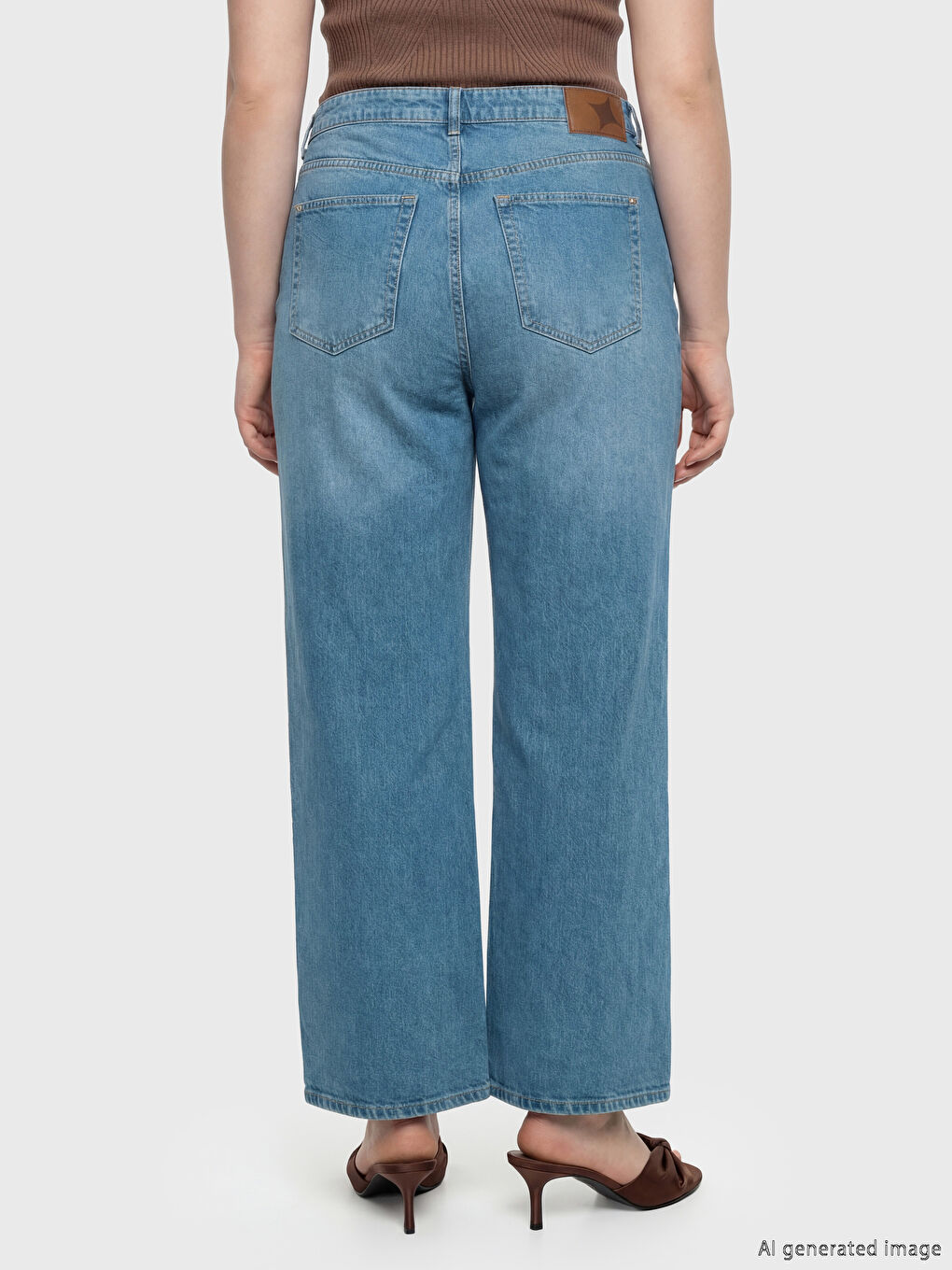 Mavi Petite Wideleg Kadın Jean Pantolon-8