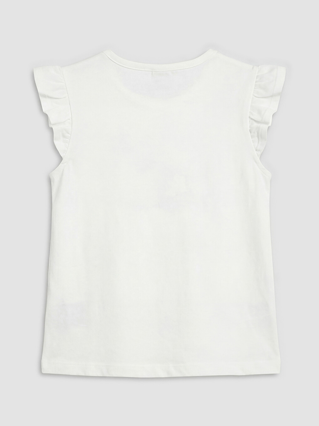 Crew Neck Stitch Printed Girls' Tank Top-1