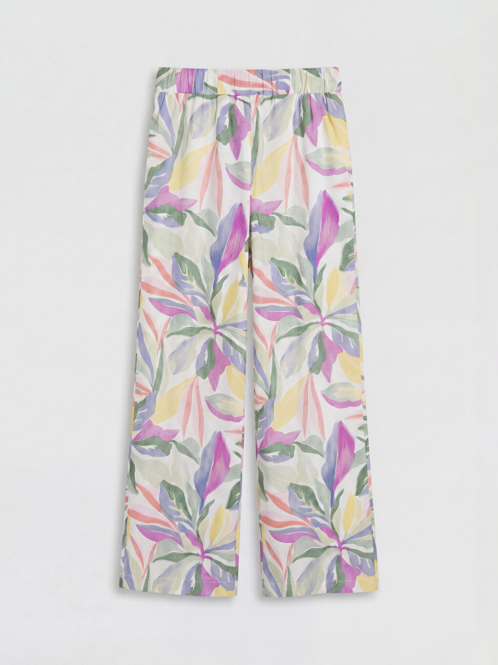 Elastic Waist Patterned Women's Trousers-5