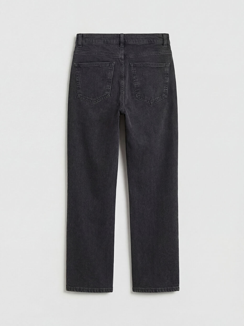 Antrasit Yüksek Bel Flare Kadın Jean Pantolon-1