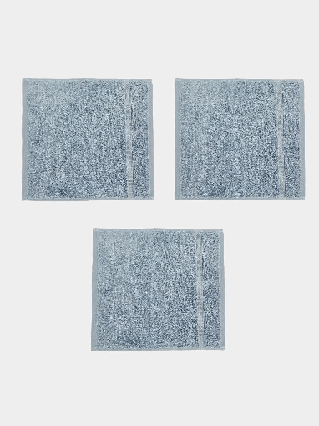 Mavi Pamuklu El Havlusu 3'lü 30x30 cm