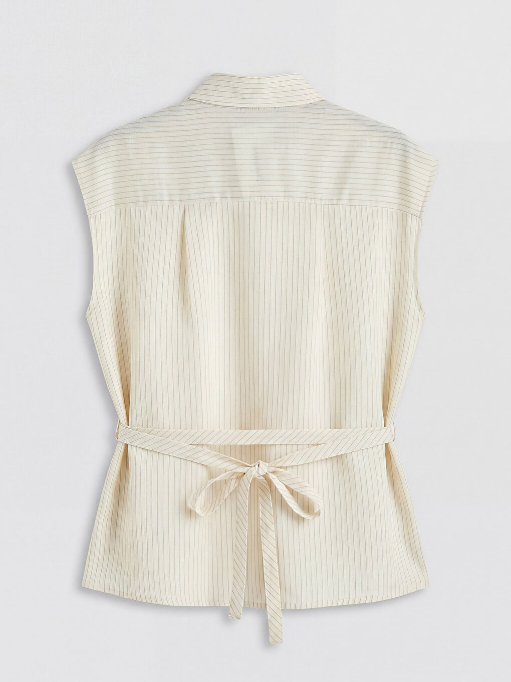 Kahverengi Çizgili Kadın Gömlek-1