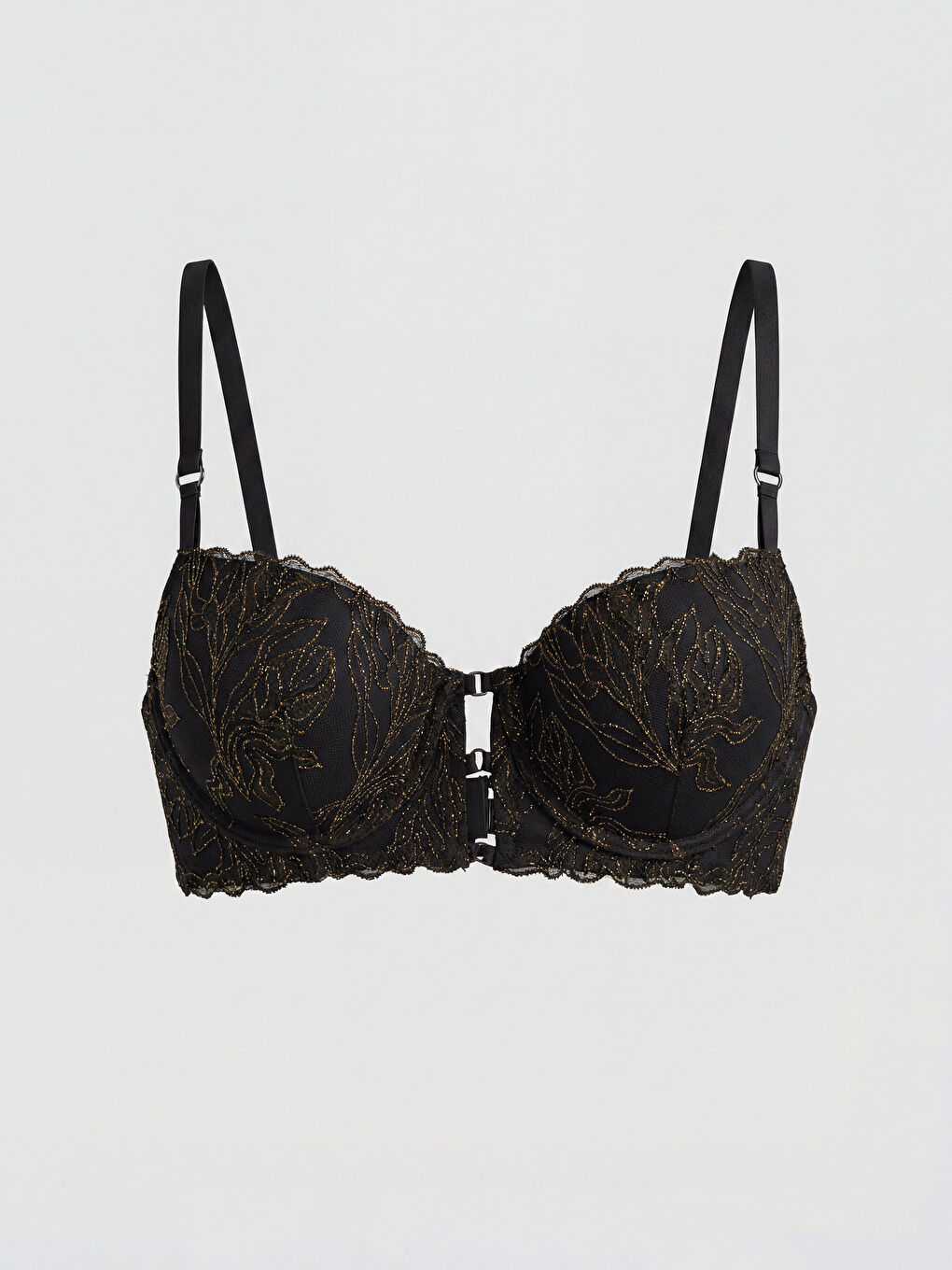 Kahverengi Balenli Dolgusuz Dantelli Fantezi Tişört Sütyen-2