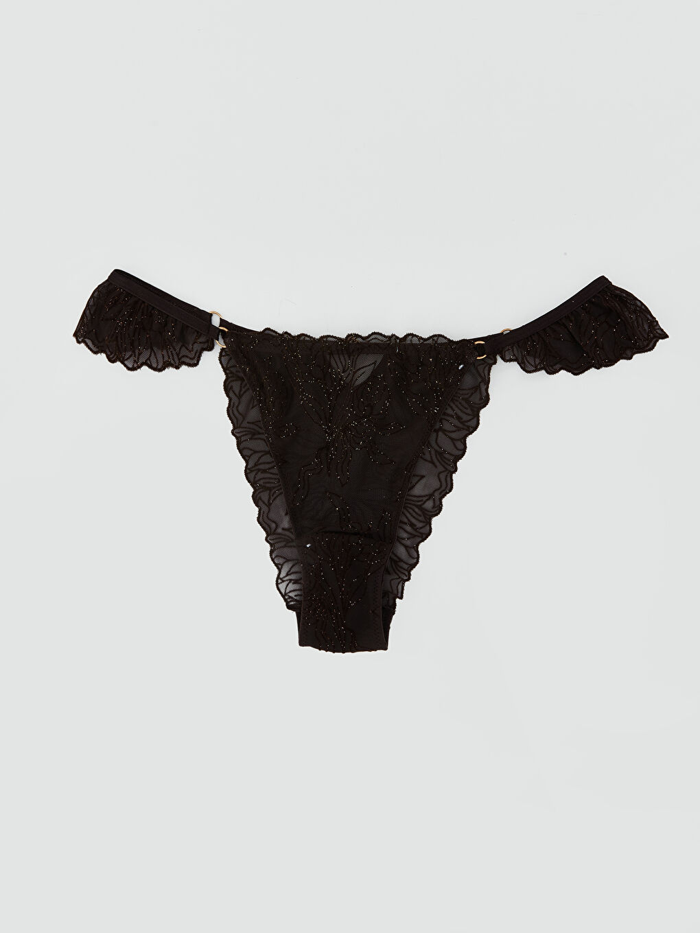 Kahverengi Dantelli Fantezi Brazilian Külot