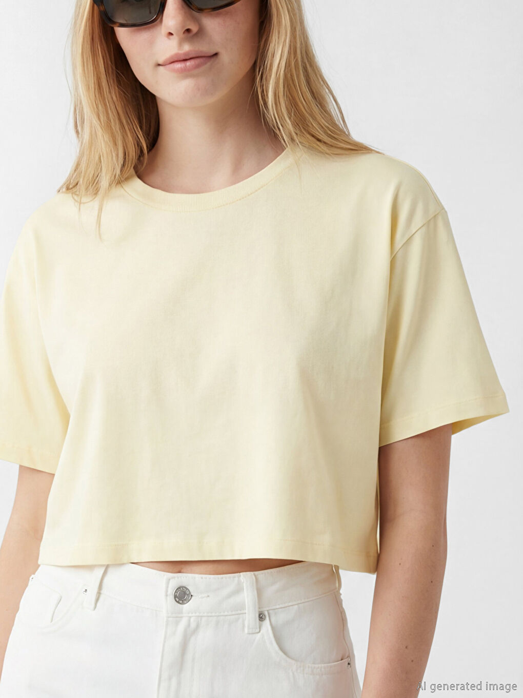 Woman YELLOW Crop Top-2