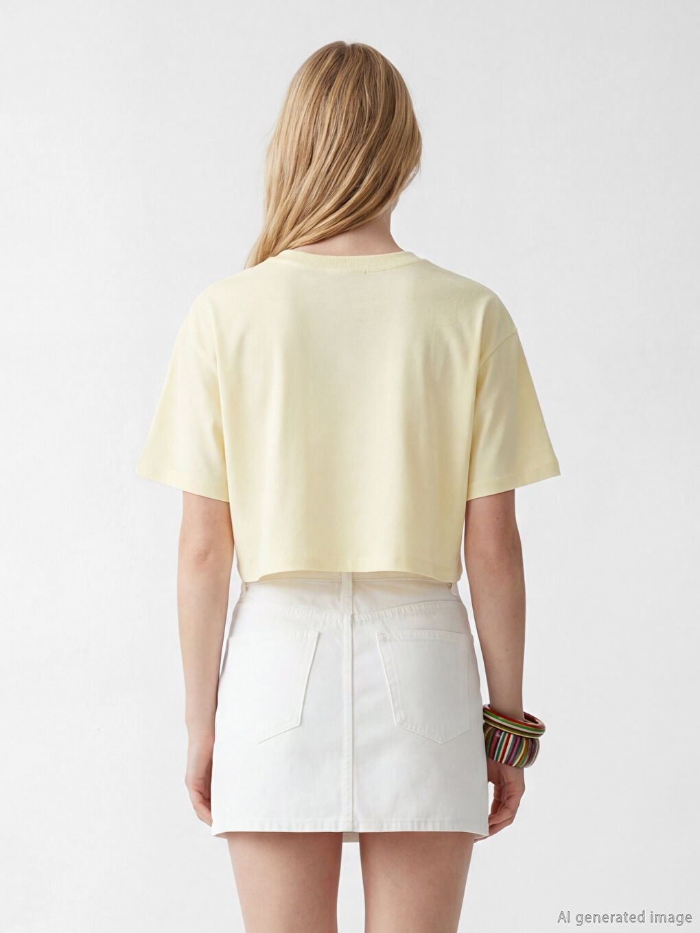 Woman YELLOW Crop Top-3