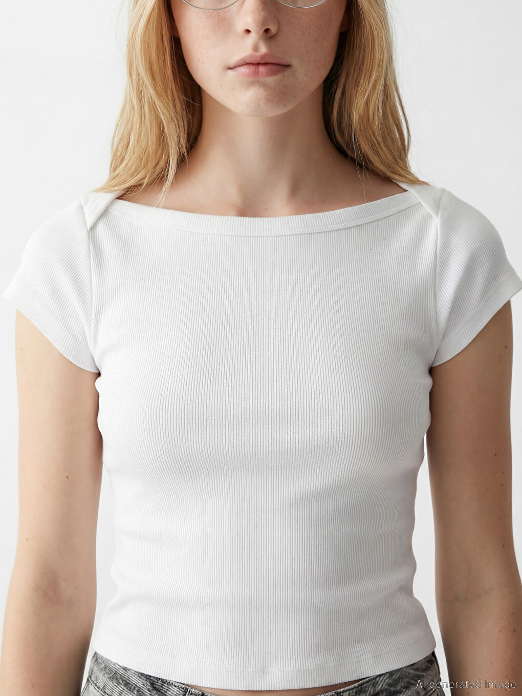 Slash Neck Women's T-Shirt-2