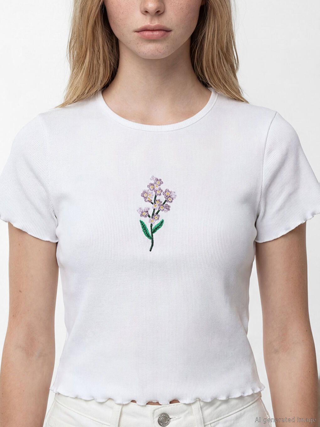 Woman WHITE Crop Top-2