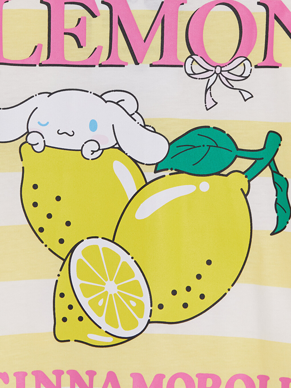 Sarı Cinnamoroll Baskılı Kız Çocuk Tişört-5