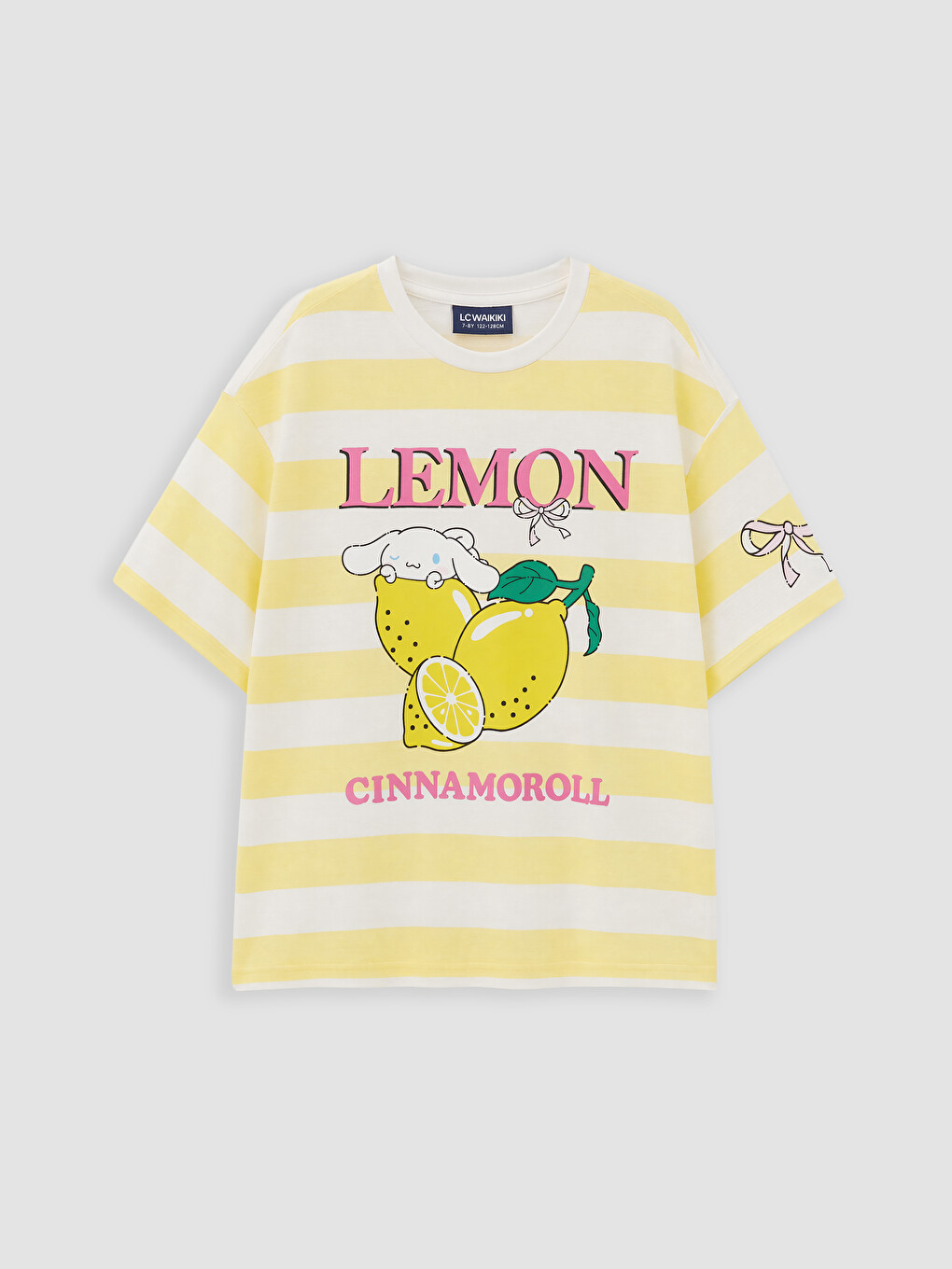 Sarı Cinnamoroll Baskılı Kız Çocuk Tişört-1