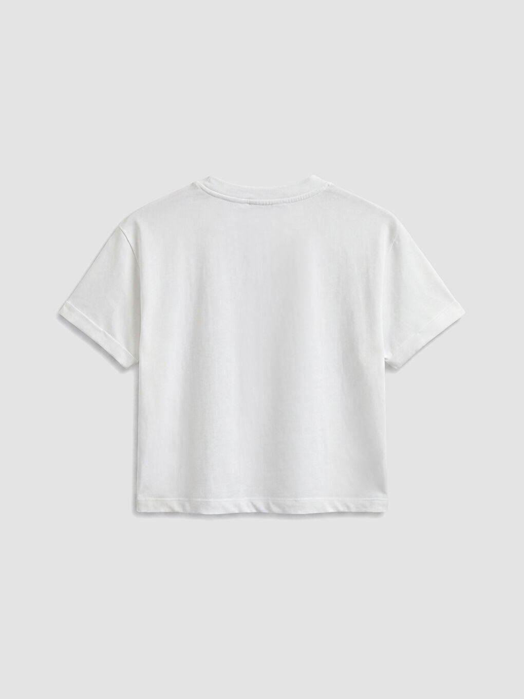 تي شيرت نسائي مطبوع لوس أنجلِس بياقة دائرية-5