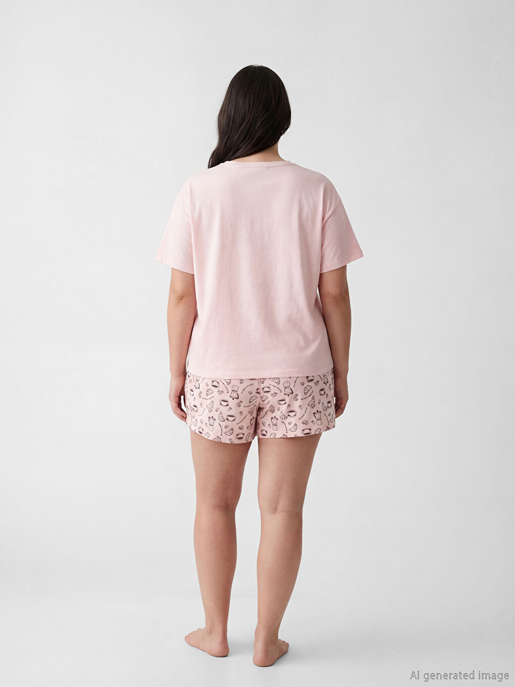 Woman PINK Shortie Pyjama Set-2